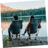 4Pack Garneck Camping Chair Foot Protectors Black Plastic Leg Protectors Outdoor Table Foot Cover for Camping Folding
