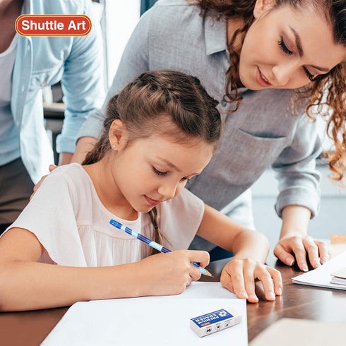 Shuttle Art 72 Pack Premium Erasers, Bulk White Erasers for Kids Teachers as School Supplies
