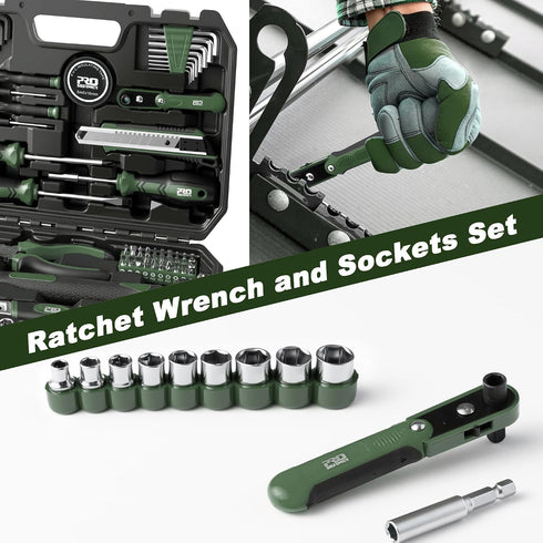 160-Piece Set, Toolbox Prostormer Home Repair Tool General Household Hand Tool Kit with Storage Case for House, Garage