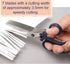 Sunstar Stationery S3711455 7-Blade Shredder Scissors, 7.9 inches (200 mm), Black