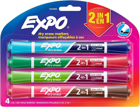 EXPO 1944656 2-in-1 Dry Erase Markers