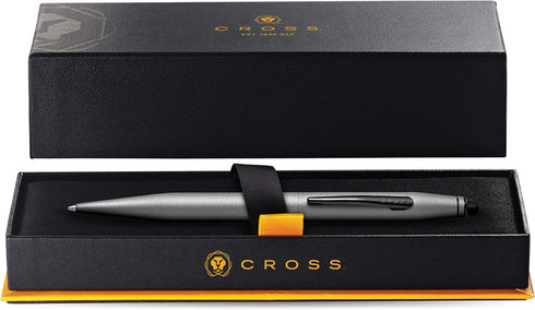 Cross Tech2 Refillable Ballpoint Pen - Medium Ballpen with Stylus, Includes Premium Gift Box in Titanium Grey