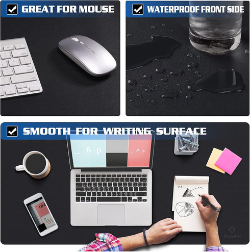 K KNODEL Non-Slip Desk Mat, Desk Pad, Desk Blotter, Desktop Mat for Desk, Large Desk Protector, Office Computer and