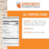 #10 25-Year 53 Emergency Essentials All-Purpose White Flour Enriched, Long-Term Storage in Can | Shelf Life | Servings