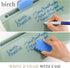 Birch Desktop Whiteboard with Storage & Multiple Markers, Glass Dry Erase Board, Notepad, Tabletop Desk Whiteboard
