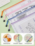 JARLINK 20 Pack Zipper Mesh Document Pouch, Letter Size/A4 Size, Water-Resistant File Bags for School Office Supplies