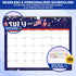 Decorably Wall Calendar Landscape - 18 Months Academic 2024 Calendar, July 2024 to Dec 2025, 14.5x11.5 inch