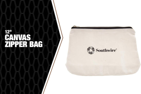 Southwire 58282840 12 in. Canvas Zipper Bag Tool Pouch