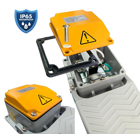 HimaPro Foot Control Switch Pedal - ON Off Momentary Switch, 15A 110-250 VAC IP65 SPDT