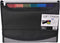 Filexec Soft Touch Padded Canvas Window Expanding File, 13 Pockets, Black, Letter, 1 Pack