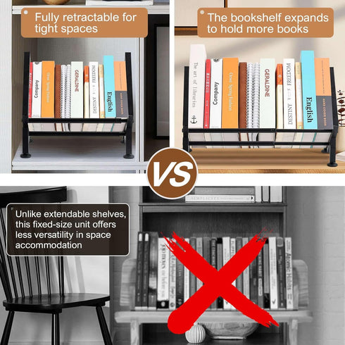 Adjustable Desktop Bookshelf for Desk Book Organizer, Tilting Tabletop Bookshelf in Office Home/Bedroom, Vinyl Record