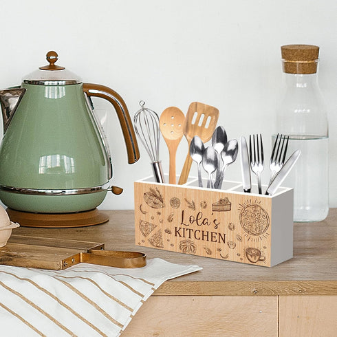 nvucamd Counter Countertop Counter Lola Gifts Kitchen Utensil Holder Decor, Lola's Kitchen Organizer Accessories