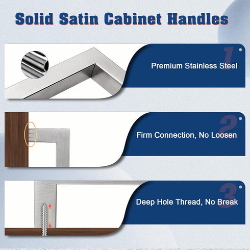 5 Pack 4 inch102mm 4"102mm, 4-1/2" KNOBWELL Brushed Nickel Kitchen Cabinet, Stainless Steel Cupboard Door Handles Pulls