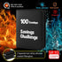 JUNDUN 100 Envelopes Money Saving Challenge, Fireproof Savings Book with Envelopes and Zipper Binder