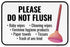 Sigo Signs Please Do Not Flush Baby Wipes Cleaning Wipes Sign, 12x18 Inches, 3M