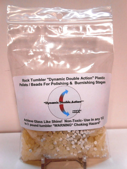 Rock Tumbler Dynamic Double Action Plastic Pellets/Beads for Final Polishing & Burnishing Stages