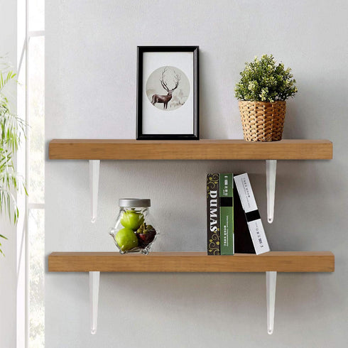 Wideskall 5" 6" inch Pack 4 Metal x Wall Corner Angle Shelving Shelf Brackets, White