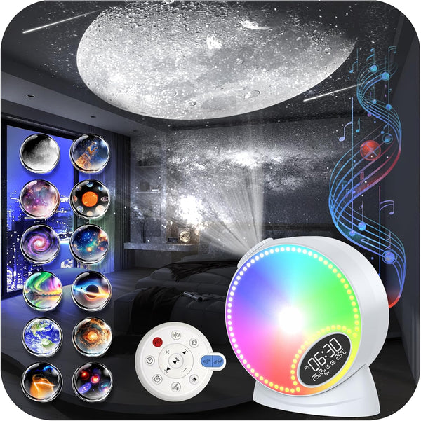 Galaxy Projector for Bedroom, 12 in 1 Star Projector Night Light Bluetooth