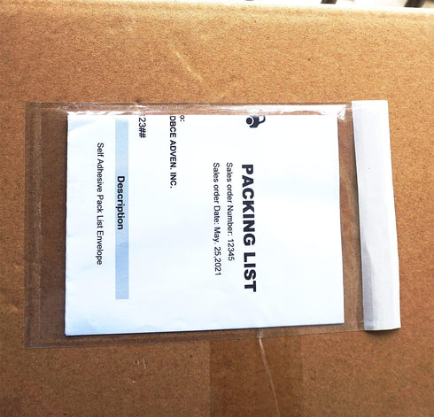 Premium Packing List Envelope - 4.7''x7.5'', Self Adhesive Shipping Label Pouch/Sleeve, 300 Pack