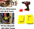 Yellow Plastic Power Tool Holder Mount for Milwaukee M18 or Dewalt 20V 12V Power Drill, 10 Pack