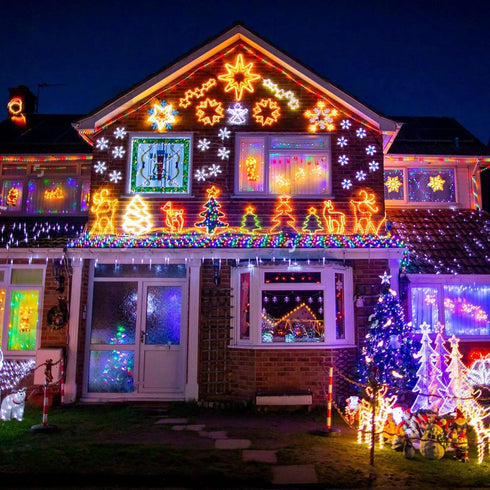 200 66FT 13 Connectable LED Christmas Lights Indoor Outdoor with Timer, Modes Multicolor String Lights Waterproof