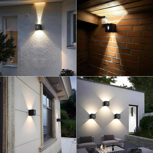 G9 1-Pack, Bulb Modern Wall Sconces Outdoor Waterproof Up and Down Adjustable Wall Light Fixtures Replaceable Black
