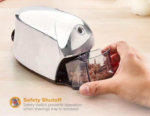 Bostitch Office QuietSharp Executive Heavy Duty Electric Pencil Sharpener - 65% Faster Sharpening, 6X Longer Cutter