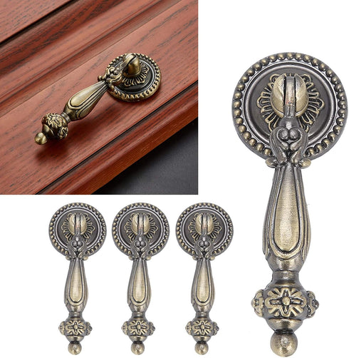 Alvinlite Antique Drawer Cabinet Pull Handle Bronze Handles Single Hole Handle for Bedside Cabinets Office Cabinets