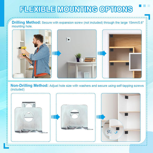8 Pack PATIKIL Metal Corner Braces, L-Shape Bracket Right Angle Board Holder Shelf Support with Plastic Cover