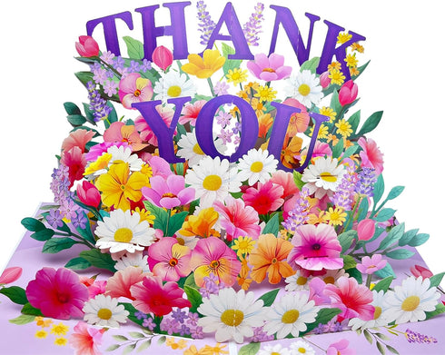 5.97.9Inch Pop Up Cards Flower-Purple,Pop Up Three Dimensional Butterfly As A Birthday Card For Her On Her Birthday