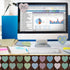 Teling 24 Pcs Heart Shape Lined Sticky Notes, Cute Bright Colorful Memo Pads for Office School 3x3 Inch