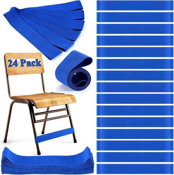 Honoson 24 Pcs Chair Bands for Kids with Fidgety Feet Stretchy Resistance Latex