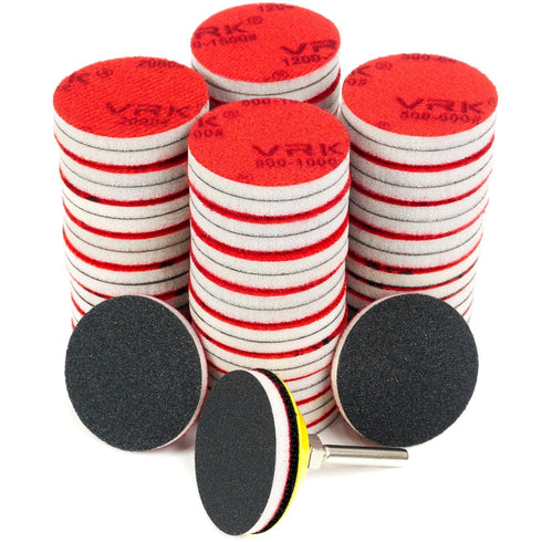 64 PCS 2 Inch Sanding Disc Pad,Hook and Loop Sanding Pads 180