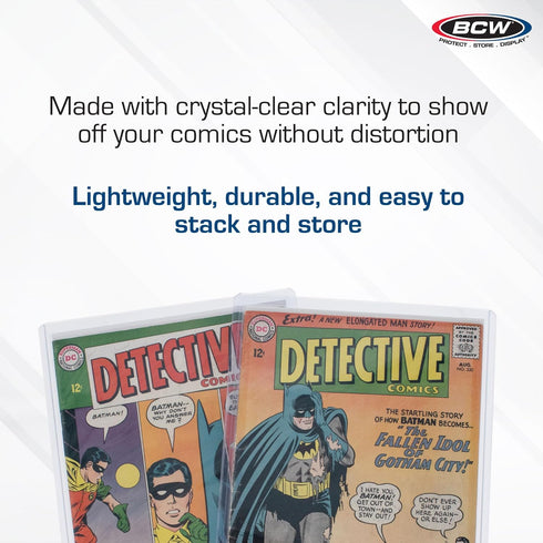 BCW Silver Age Comic Book Top Loaders 20 ct - Crystal Clear PVC, Protects Comics, Rigid Design, Double Pack