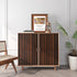 15.8"x80" FunStick Brown Slats Wood Wallpaper Peel and Stick Removable Walnut Wood Contact Paper for Cabinets Peel