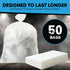 Mini n Mod 60-65 50 Count Commercial 60 65 Gallon Clear Trash Bags | | Large Clear Plastic Bags for Recycling, Garbage