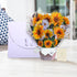 Tecculi 3D 7.5inches Greeting Cards Pop Up Cards Small Paper Flower Bouquet Gifts for Women Mom Wife Birthday