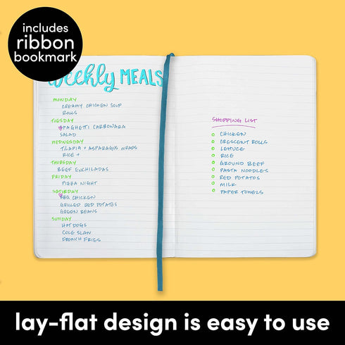 PAPERAGE Lined Journal Notebook, Medium 5.7 inches x 8 inches, (Turquoise), 160 Pages, Hardcover, 100 GSM Thick Paper