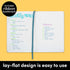 PAPERAGE Lined Journal Notebook, Medium 5.7 inches x 8 inches, (Turquoise), 160 Pages, Hardcover, 100 GSM Thick Paper