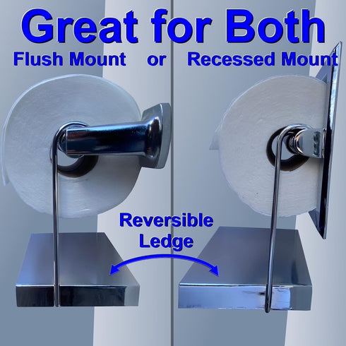Toilet Paper Holder Shelf - Multi-Purpose Double Shelf for Bathroom