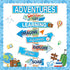 Travel The Map Bulletin Board Cutouts, Let The Adventure Begin, Motivational Sign for Kids, Blue Classroom Decor