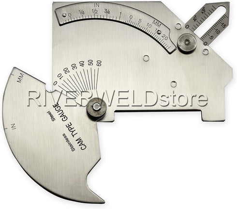 RIVERWELD Bridge Cam Gage Test Ulnar Welding Inspection Gauge, Checks Depth of Undercut and Pitting