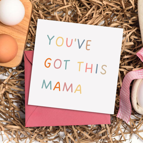 TEEMI -You've Got This Mama/New Mum Card Positivity Card New Baby Pregnancy Baby Shower Message Cards