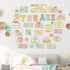 Hippie Affirmation Station Bulletin Board Set Groovy Classroom Decor with Rainbow Mental Health Posters and Accents