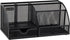 Mind Reader Desktop Organizer, File Storage, Accessory Storage, Metal Mesh, 11" L x 5.5" W x 5" H, Black
