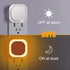 YUNLEX 2 Pack 3-Level Dimmer, Amber Night Light, Dusk to Dawn Sensor, Warm Glare-Free Reflected Glow, Auto On/Off
