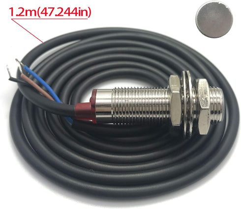 DIGITEN 4 Digital Blue LED Tachometer RPM Speed Meter + Hall Proximity Switch Magnet Sensor