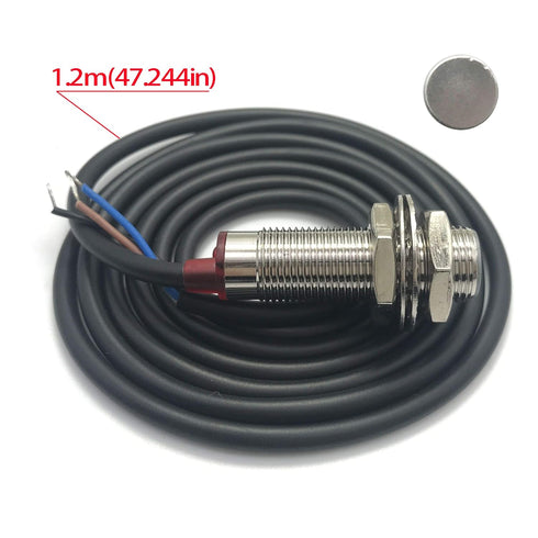 DIGITEN 4 Digital LED Tachometer RPM Speed Meter + Hall Proximity Switch Sensor NPN Blue