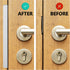 L-Shaped Stainless Steel Security Reinforcement Striker Plates, 2pcs Outswing Door Latch Guard for Extra Home Security