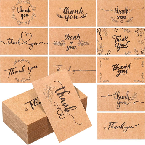 Outus 1200 Pcs Mini Thank You Cards Small Business Thank You Cards Bulk
